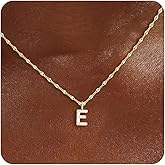Initial Necklaces for Women,14K Gold Plated Necklaces, A-Z Letter Pendant Charm Necklace Trendy Dainty Hypoallergenic CZ Custom Personalized Name Necklace Gold Jewelry Birthday Christmas Gift for Her