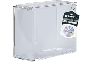 Dinavio Crafthouse Elite Trainer Box Acrylic Display Case Stackable - 8mm + 5mm Ultra Thick Acrylic with 5x3mm Strong Magnets - ETB Case Protector - Compatible with Elite Trainer Boxes