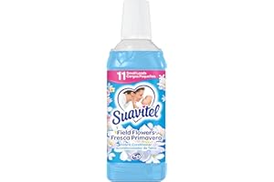 Suavitel Liquid Fabric Conditioner, Laundry Fabric Softener, Field Flowers Scent, 11 oz, Enough Liquid For 11 Small Loads