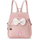VLJTM Birthday Gift for 2 3 4 5 6 7 8 9 10 Year old Girls Personalized Initial Toddler Mini Backpack Purse for Kids-Pink-A