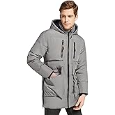 Orolay Men's Thickened Down Jacket Hooded Winter Puffer Jacket with 6 Pockets