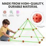 Tiny Land Glow Fort Building Kit for Kids 86 Rods 44 Balls Glow in the Dark view 8