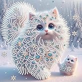 ZQEATRY 5D Diamond Painting Kits for Adults Beginner,Special Shape Diamond DIY Cat Animal Diamond Art Kits for Adults,Crystal Rhinestones Diamond Dots for Home Wall Decor 12×12 Inch