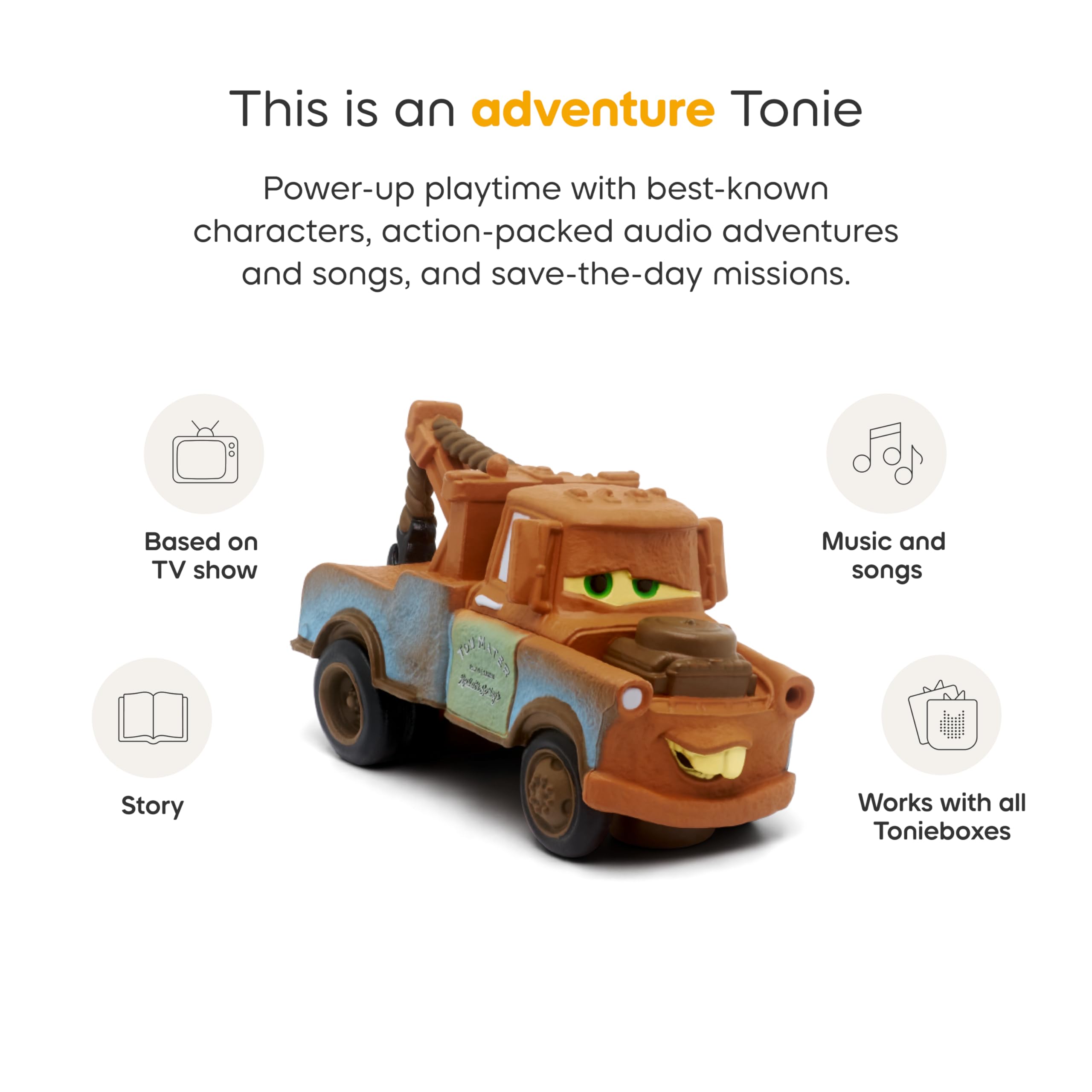 Tonies Mater Audio Toy Figurine from Disney and Pixar's Cars 2