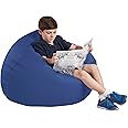 Factory Direct Partners 10478-NV SoftScape Classic 35" Junior Bean Bag Chair, Furniture for Kids, Libraries or Home - Navy