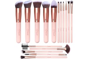 Makeup Brushes Makeup Brush Set, BESTOPE PRO Makeup Brushes Kit, 16Pcs Professional Makeup Brush Set for Eye and Face, Foundation Powder Concealers Blush Eyeshadow Brush Make UP Brushes Kit Pink