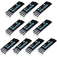 DWEII 10 Pieces I2C Display Module 0.91 Inch I2C OLED Display Module I2C OLED Screen Driver DC 3.3V~5V 4PINS for Arduino ESP32 ESP8266 AVR PIC STM32 for Raspberry pi (Blue Color)