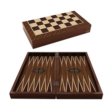 The 19 Antique walnut Backgammon designs Board Game Set
