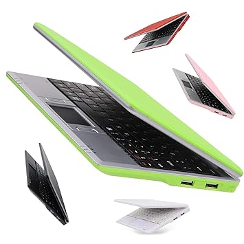 Mini-Laptop, 4 GB, 7 Zoll, Netbook, Android 4.0 (Ice Cream Sandwich OS), mit Webcam für Skype, Ladegerät mit UK-Stecker, komp