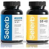 Selerb Liposomal 18 in 1 Magnesium Complex for Women and Men &amp; Vitamin D3 K2 with Virgin Coconut Oil