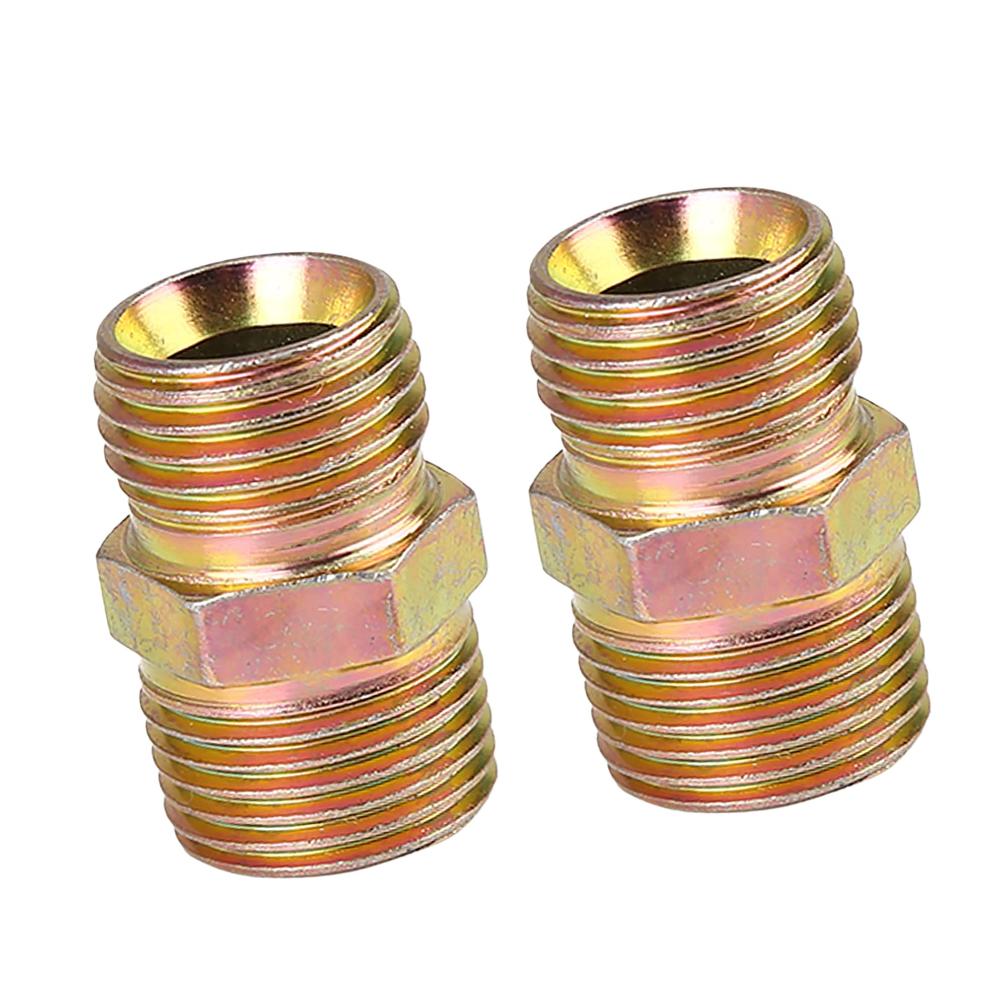 A ABSOPRO Male Hose Fitting Connector Adapter 3/8" NPT to M16x1.5mm (Set of 2)