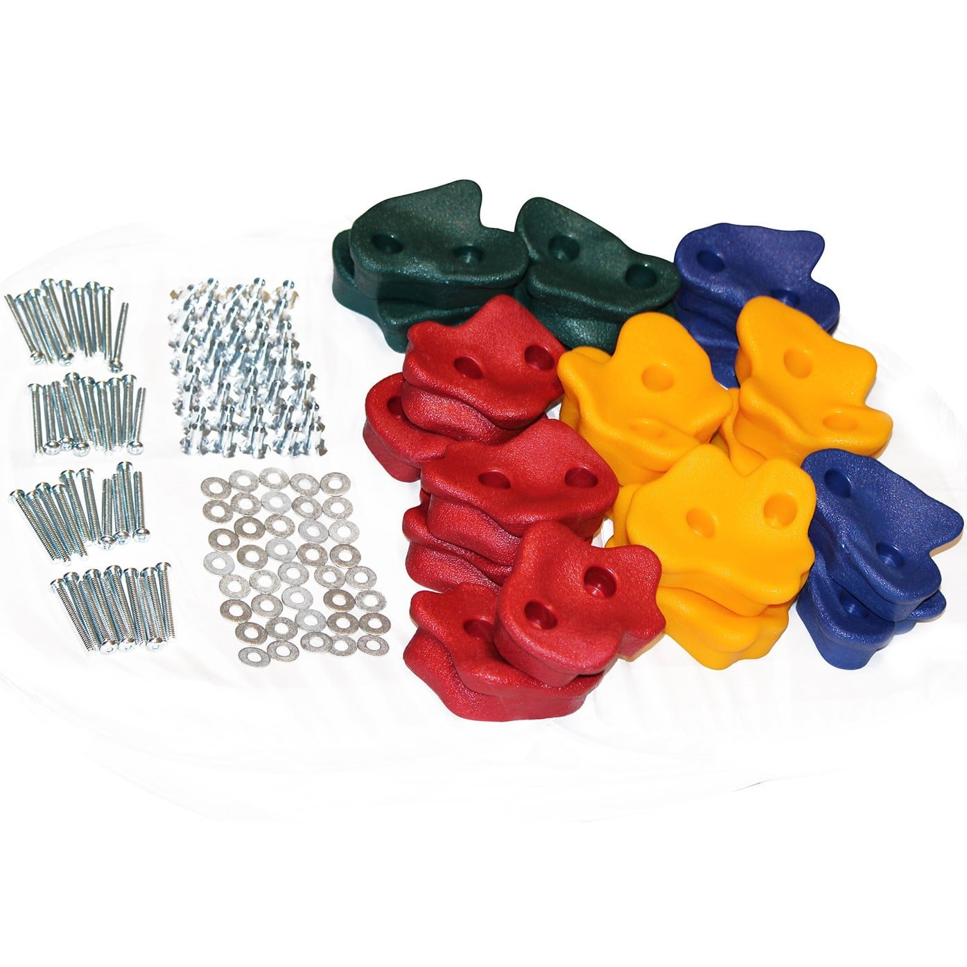 20 Large Premium Kids Rock Climbing Wall Holds with Hardware Screws for