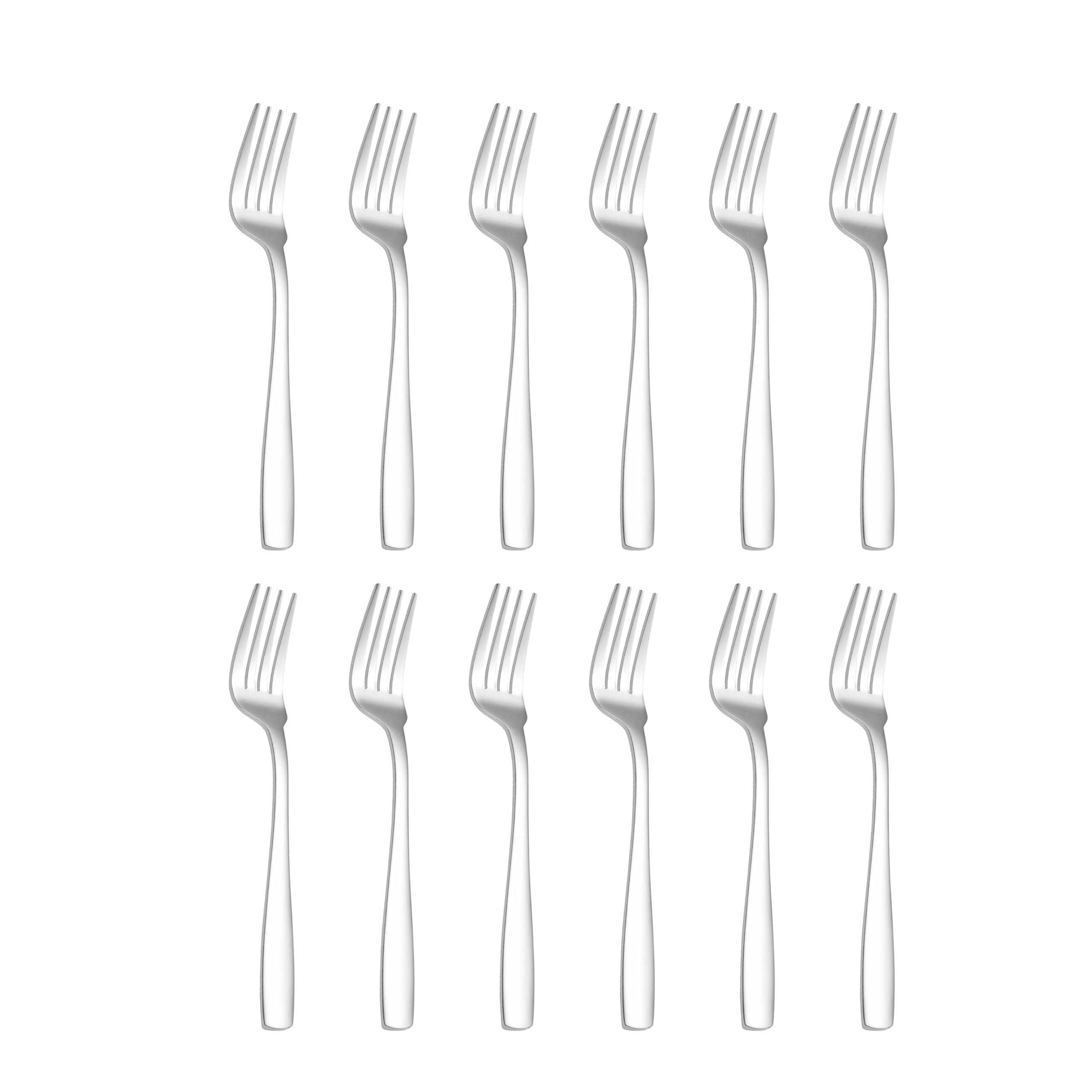 Otto Koning - Hannover - Table Forks - 12 Piece Set Made of Stainless Steel, Shiny Polished Finish, Ideal for Everyday use.
