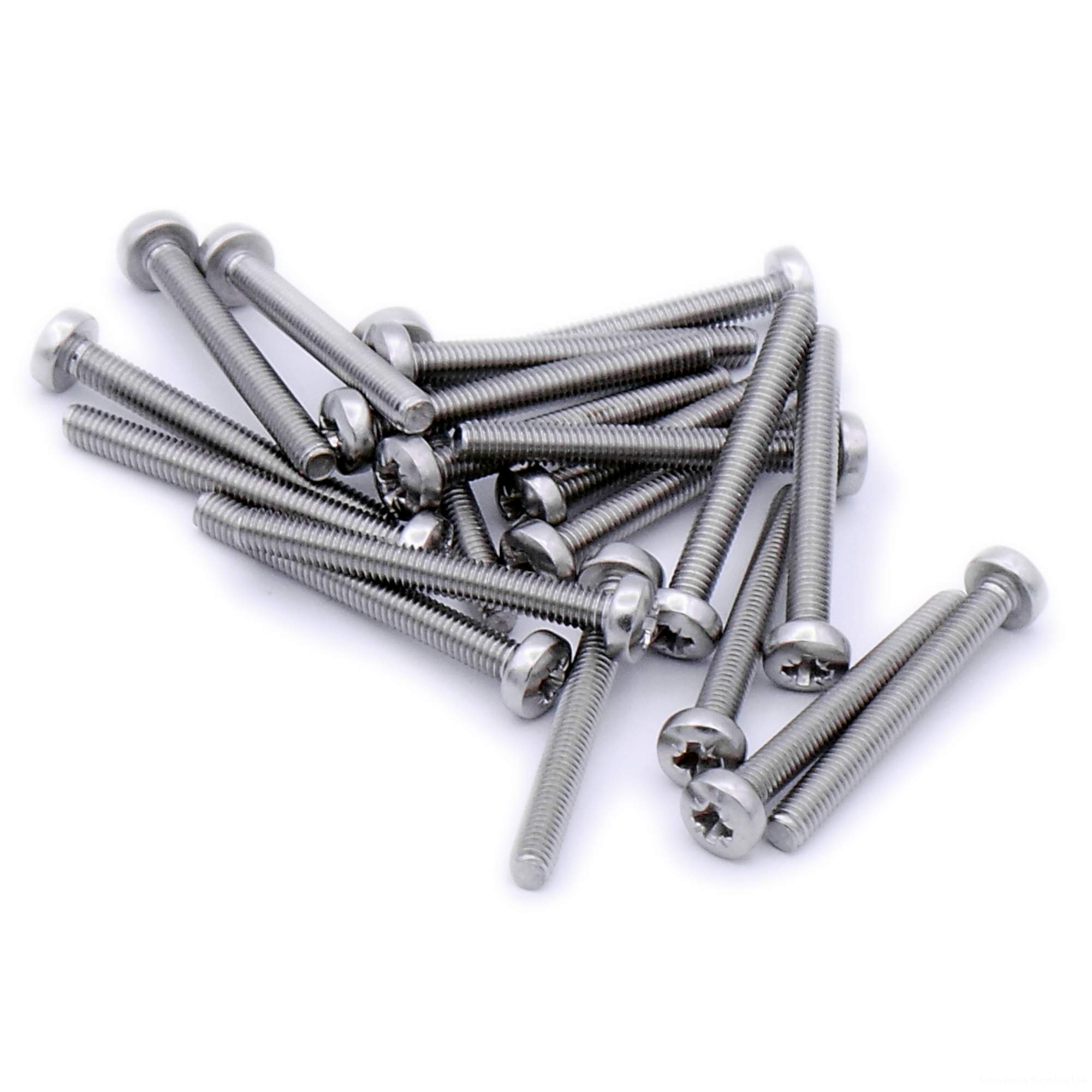 M3 (3mm x 5mm) Pozi Pan Machine Screw (Bolt) - Stainless Steel (A2) (Pack of 20)