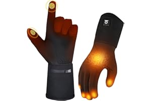 HEAT NICE Heated Glove Liners for Men Women, Rechargeable Battery Electric Heated Gloves, Winter Warm Glove Liners, Thin Gloves Riding Ski Snowboarding Hiking Cycling Hand Warmers