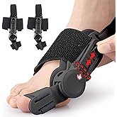Fittakan Recovist Bunion Corrector for Women & Men- Upgraded Tailors Big Toe Straightener Orthopedic Bunions Splint for Hallux Valgus Pain Relief Hammer Toe Straightener Left/Right Feet - 2PC Black