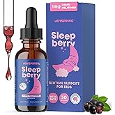 JoySpring Melatonin 1MG for Kids | 5HTP & L-Theanine – Sugar-Free Liquid Melatonin for Kids & Teens – Child-Friendly Sleep Supplement (1 fl oz)