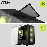 MSI MAG FORGE 330R AIRFLOW Mid Tower Case Black 3x120 Front 3x120 Top view 3