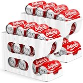 Sotfamily FIFO Soda Can Organizer for Pantry or Fridge, Holds 24 Cans | 12" Deep Design, Fits 12oz Standard Cans, Auto-Rolling Pop Can Holder Storage, Space Saving Drink Organizer for Fridge