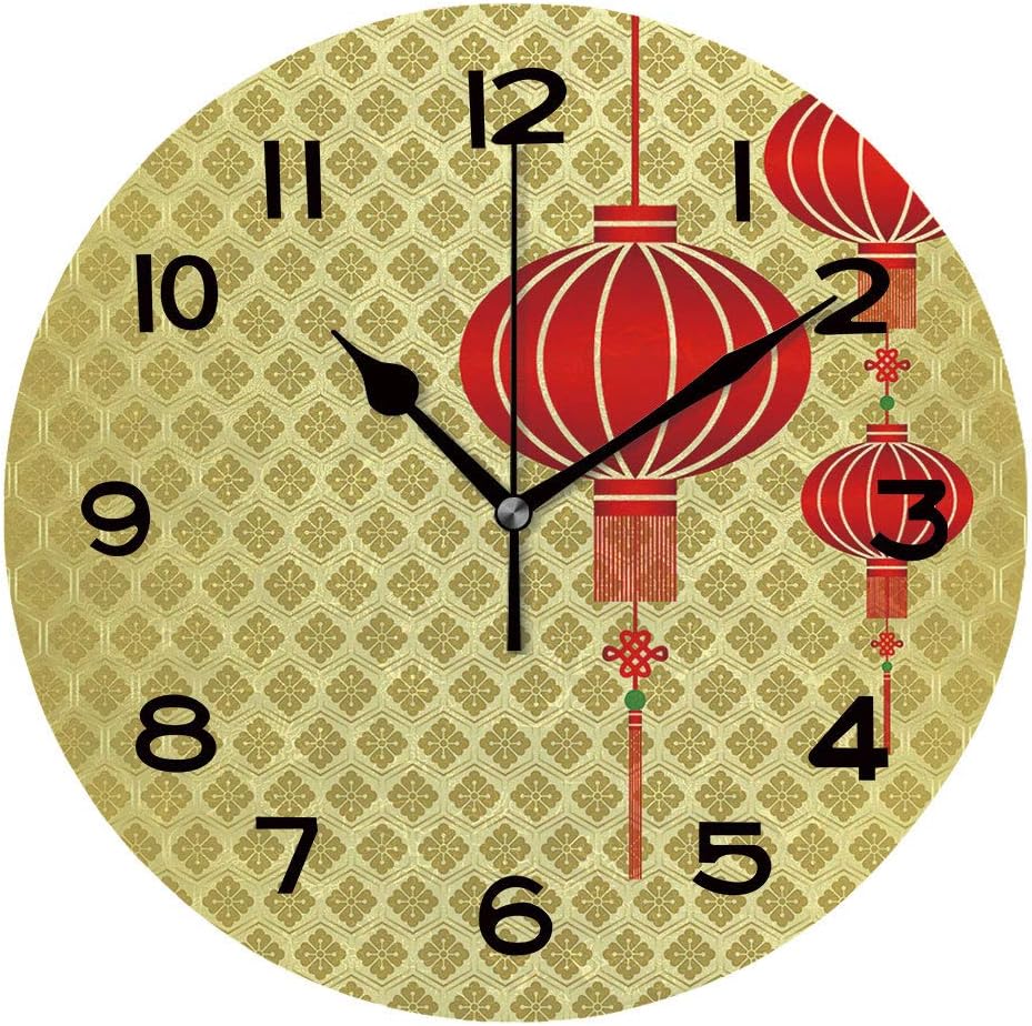 Amazing chinese new year sale marketing kit Amazon.com: AmaUncle Round Wall Clock Red Chinese Lantern On Seamless