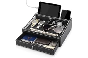 Valet Tray for Entryway Organization (Black)