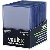 Vault X Toploaders 35pt (50 Pack), 3" x 4" Seamless Clear Rigid Card Holders for Trading Cards TCG