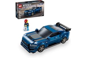 LEGO Speed Champions Ford Mustang Dark Horse Sports Car Toy, Buildable Ford Mustang Toy for Kids, Blue Car Model Set, Gift Idea for Boys and Girls Aged 9 Years Old and Up, 76920