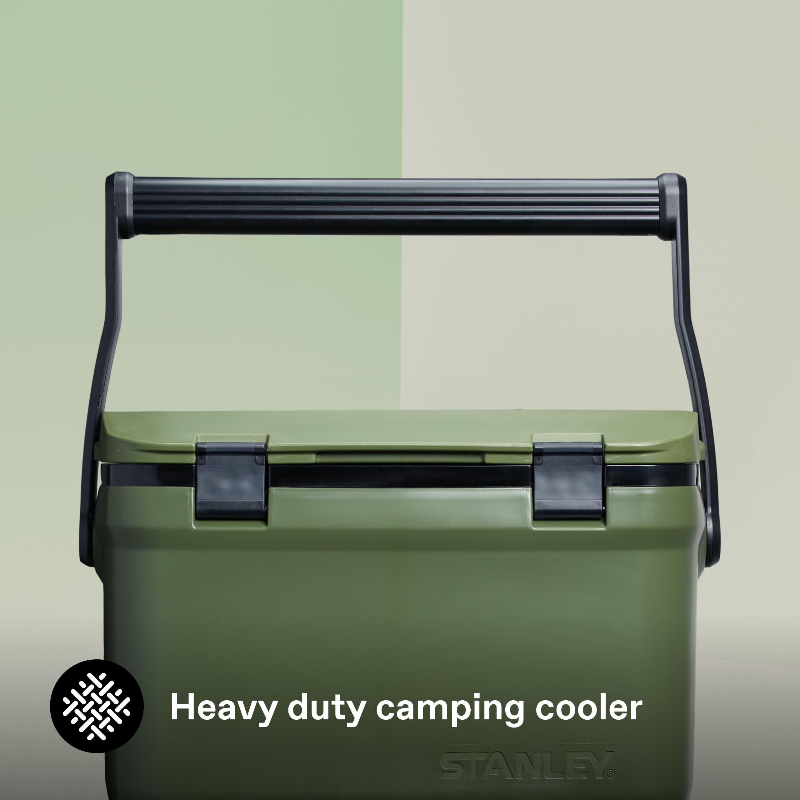 Stanley Adventure Outdoor Cooler 15.1L - Camping Kühlbox - BPA-Frei - Deckel fungiert auch als Sitz - Robuste Isolierbox ohne Strom - Auslaufsicher - Dried Pine 6