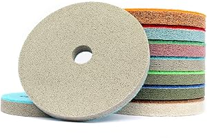 Z-LION 5" Diamond Polishing Pads for Granite Marble Stone Clean (7 Pcs Set)