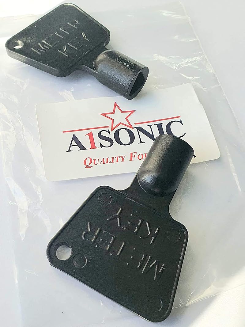 A1SONIC Gas Meter Box Key 2 Pack Plastic 9mm Triangular Drive 66mm Long