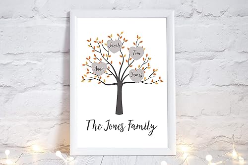 Family Tree Gifts Personalised Family Tree Gifts Personalised Family Gift Ideas Unframed Amazon Co Uk Handmade Products