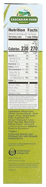 CASCADIAN FARM, CEREAL KERNZA GRNS CLIMATE SMART ORGANIC, 13.3 OUNCE