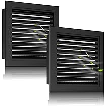 2pcs 12" X 12" Premium Aluminum Gable Vents With Screen, Paintable Design - Ideal For Attic And Shed Ventilation, Vent Opening 10"x10" (Black 12" X 12"-2 Pack - View #5