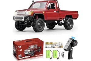 Hylukon RC Crawler, 1/12 LC79 RC Rock Truck, MN82 Land Cruiser Remote Control Pickup Off Road Car RTR 2.4GHz Remote Control Rock Crawler Car with Controllable Headlights 2 Batteries