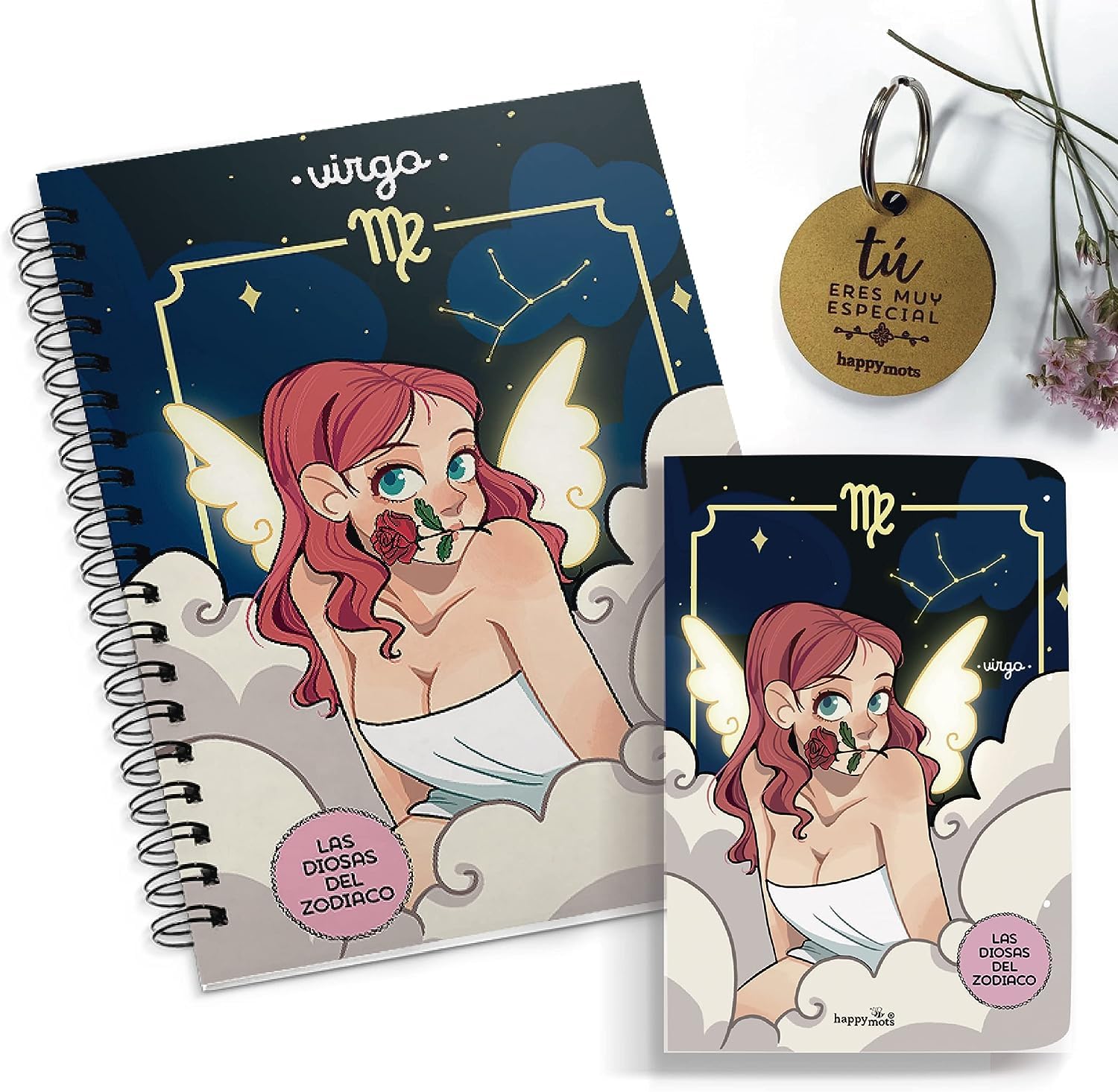 HappyMots - Horoscope Gift Box Pack | A5 Notebook + A6 Notebook + Keyring You Are Special | Zodiac Sign: VIRGO | Original Gift to Surprise