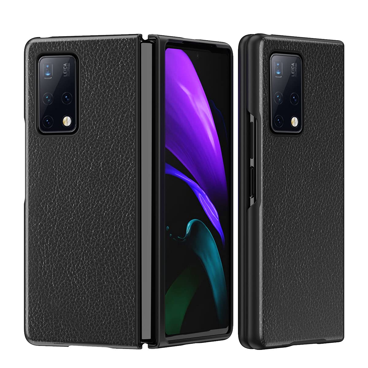 Hülle® Textured Leather Case Foldable,Anti Vibration & Anti Fall,Comfortable Grip Full Protection Shell Compatible for Xiaomi Mi Mix Fold (8)