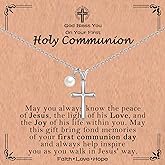 ACOGVN Cross Necklace for Girls, Easter First Communion Baptism Confirmation Gifts for Teenage Girls Graduation Back to School Birthday Christmas Valentines Day Gifts for Daughter Granddaughter Niece