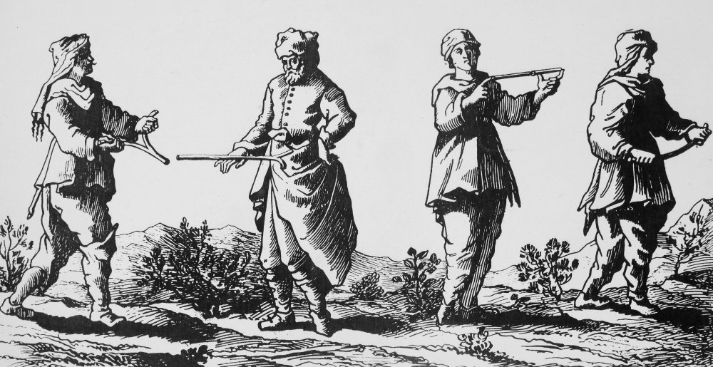 Divining Rod 17Th Century Ndifferent Ways Of Holding A Divining Rod For Dowsing Line Engraving 17Th 