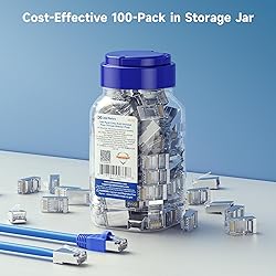 Cable Matters 100-Pack Cat 6A Shielded Pass Through