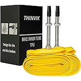 Thinvik TPU Inner Tube Upgraded Durability for Road Bike MTB Gravel Bicycle Tire 700cc x 18-32c, 33-50c, 29'', 27.5'' Bicycle