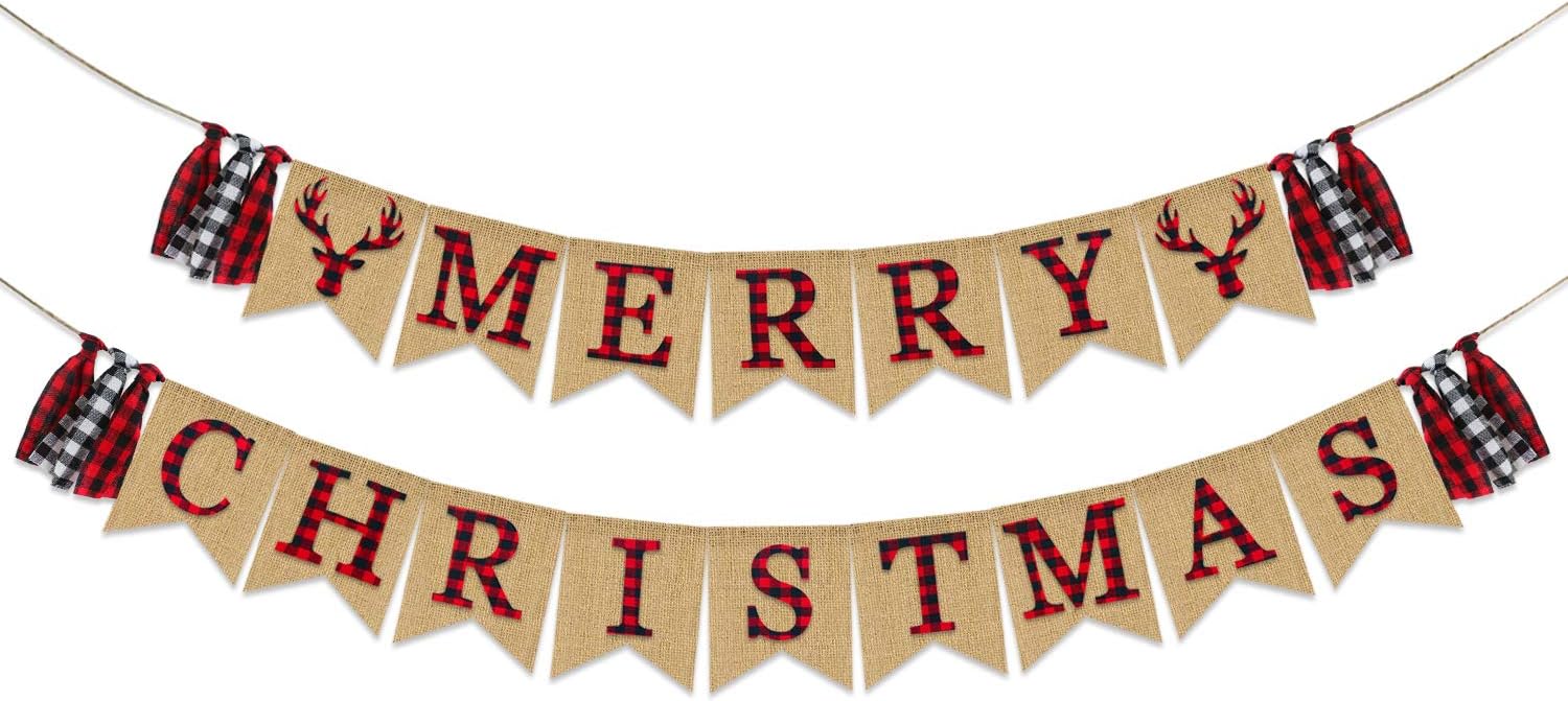 Vintage Merry Christmas Banner 