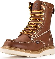 SUREWAY Mens 8 in Wedge Moc Soft/Steel Toe Work