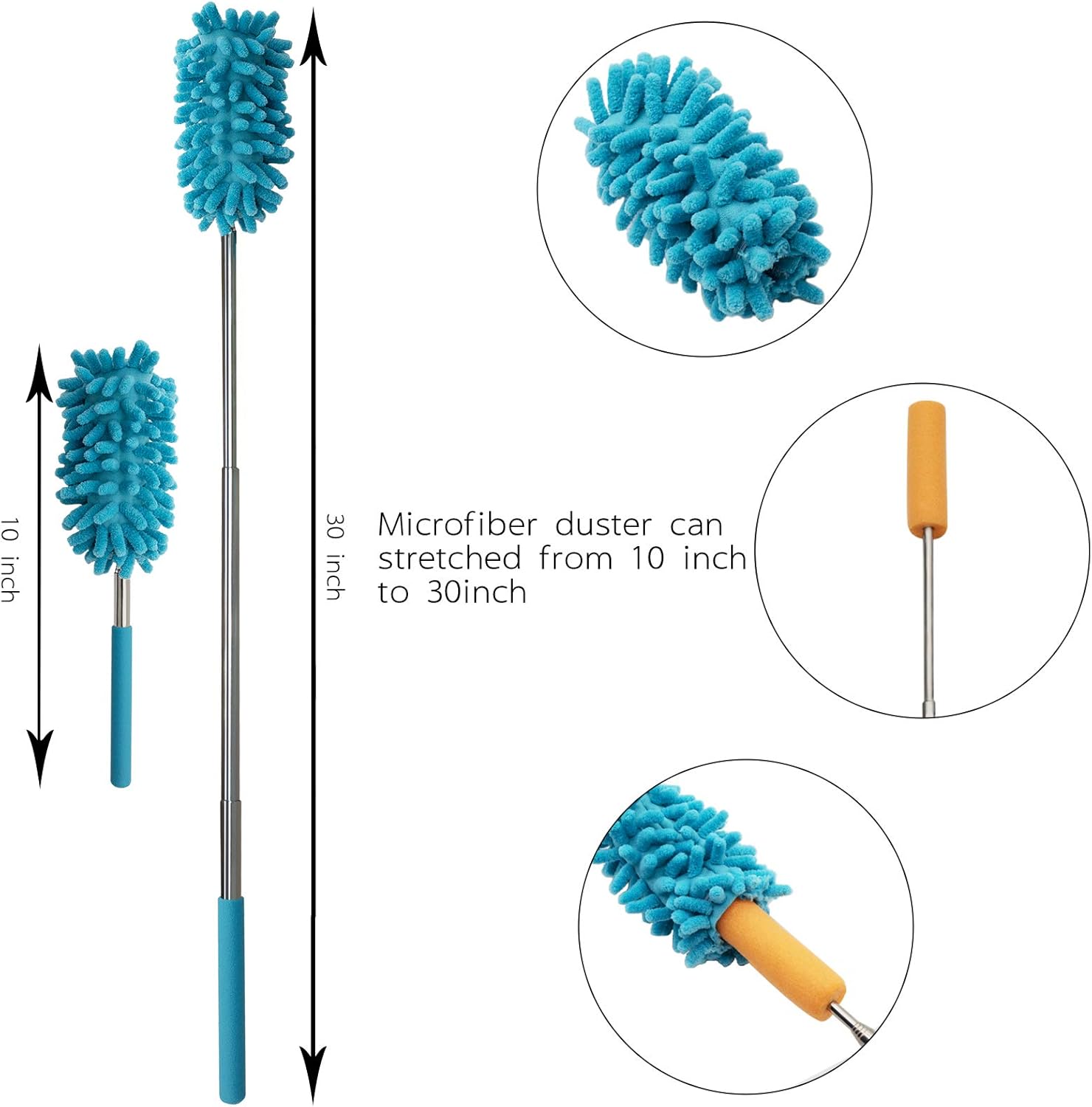 8 Pcs Window Hand-held Cleaning Brush, Door Window Groove Gap Cleaning Tools Microfiber Duster & Washable Crevice Track Cleaning Brush, for Shutter/Keyboard/Air Conditioner/Car Vents/Dust Removal: Kitchen & Dining