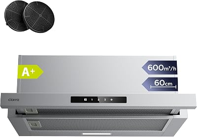 CIARRA CBCS6909A Telescopic Cooker Hood 60cm 600m³/h Ducted & Recirculation