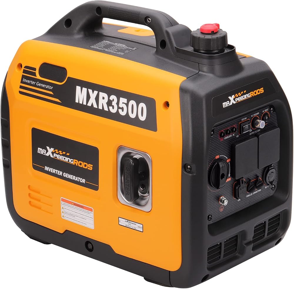 maXpeedingrods 3300W Portable Inverter Generator Petrol Silent Pure Sine Wave
