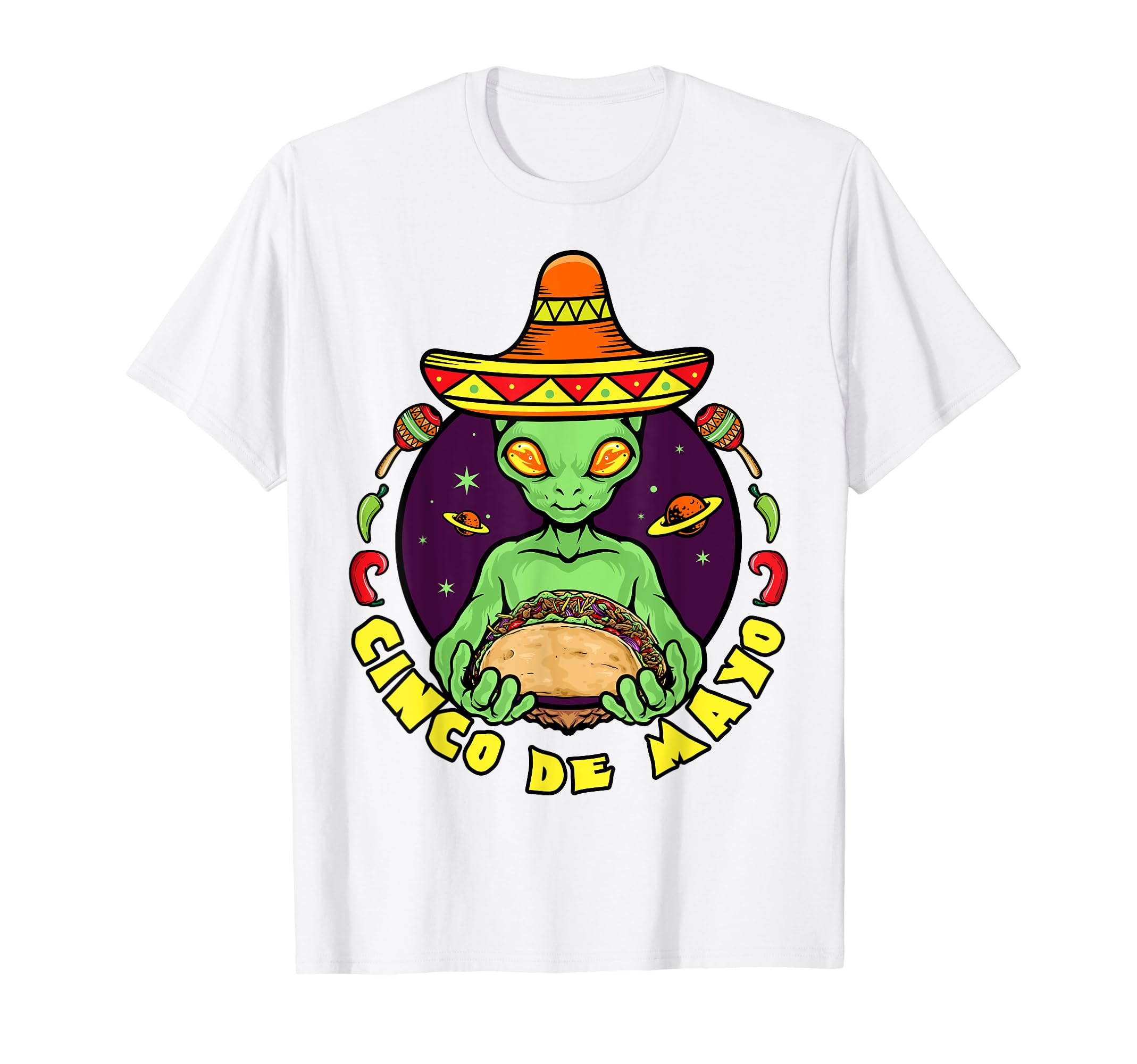 Cinco De Mayo Alien Tacos Cinco De Drinko Party T-Shirt