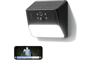 Cinnado Outdoor Camera Wireless-2.4G 2K Solar Wall Light Cameras for Home Security with AI Motion Detection, Waterproof,Motion Activated Light, Siren Cloud/SD Storage, Compatible with Alexa,S2