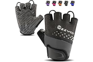 GEZVOC Cycling Gloves Bike Gloves Biking Gloves for Men Women with Shock-Absorbing Pad, Extra Grip,Flexible and Comfortable Fit,Light Weight,Breathable Mountain Bike Gloves