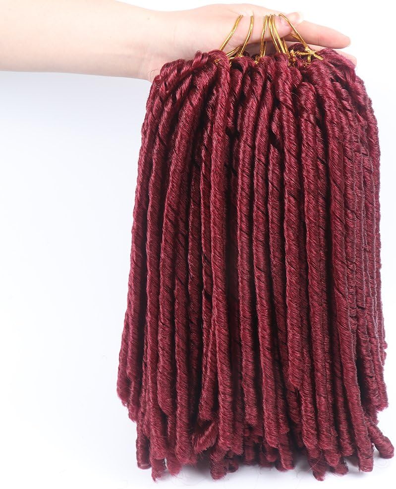 14" 15 Roots/pack Soft Locs Crochet Hair Braiding Hair Synthetic Hair Soft Faux Locs (6 Packs) (#900)