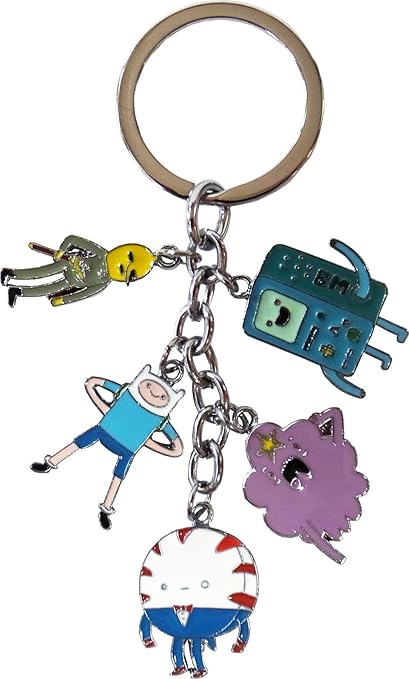 Amazon アドベンチャータイム キャラクター 5連キーホルダー 全4種 Adventure Time フィン ジェイク アニメ キーリング Type A 並行輸入品 家電 カメラ オンライン通販